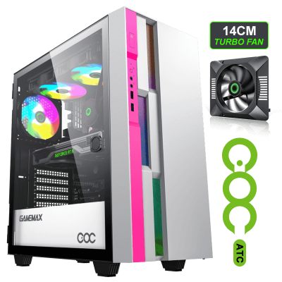 Корпус ПК без БП GameMax Brufen C3 COC WP <ATX, Tempered Glass, (L)360*(W)210*(H)440mm>