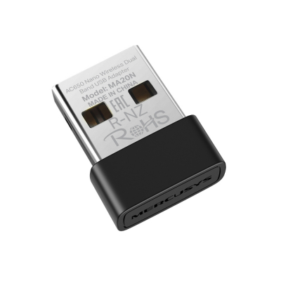 Сетевой адаптер беспроводной USB AC 650 Mercusys MA20N