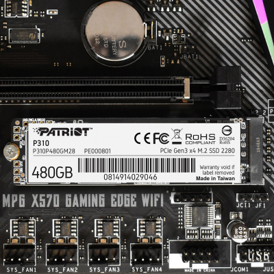 Накопитель SSD M.2 NVME Patriot  480GB P310 2280 <R/W 1700/1500>
