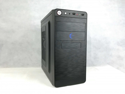 Корпус ПК с БП SMART SX-C5822 <microATX, 360*175*365mm, 0.4mm, 2xUSB, MAX450W+8mm, BLACK>