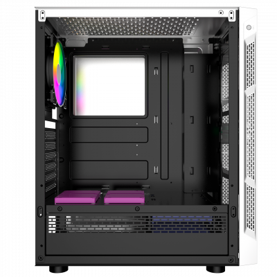 Корпус Wintek Light JX188-7-W TG, ATX/Micro ATX, USB 1*3.0/2*2.0, HD-Audio+Mic, 0,5 mm, 1*12cm fRGB 