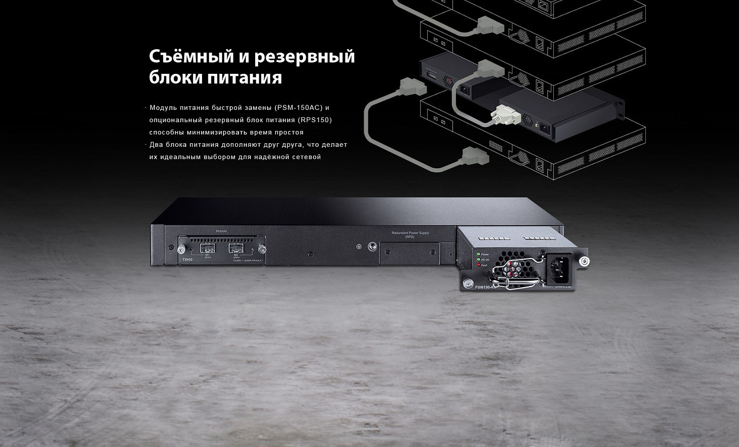 Коммутатор управляемый L3 GbE 24-портовый Tp-Link T3700G-28TQ