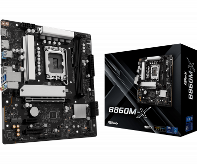 Материнская плата ASRock B860M-X LGA1851 2xDDR5 4xSATA 2xM.2 1xHDMI 1xDP mATX