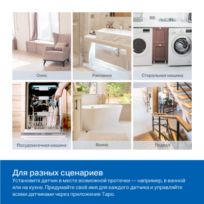 Умный датчик протечки воды Tapo T300