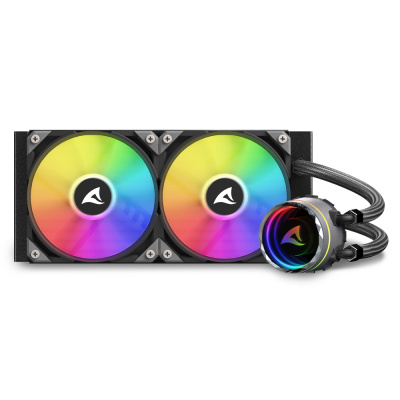 Жидкостная система охлаждения Sharkoon S80 RGB <S-1700/1200/115x/20xx, AM5/4/3, FAN120>