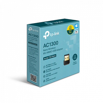 Сетевой адаптер беспроводной USB AC1300 Tp-Link Archer T3U Nano