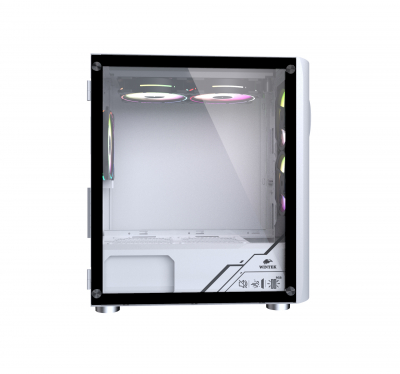 Корпус Wintek Baiterek 330-W TG, Micro ATX, USB2*3.0/1*2.0, HD-Audio+Mic, 0,5 mm, 1*12cm ARGB fan