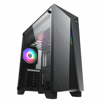 Корпус ПК без БП GameMax Nova-N6 <FF:MidTower, MB:ATX, USB2*1, USB3*1, 370*184*412, 0.5mm>