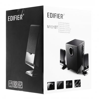 Акустическая система Bluetooth Edifier M101BT Black <2.1, RMS 2+2+4.5Вт, 46Гц-20кГц, BT, AUX>