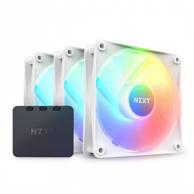 Вентилятор для корпуса NZXT F120RGB CORE + контроллер (3-pack) белый Вентилятор для корпуса NZXT F120RGB CORE + контроллер (3-pack) белый