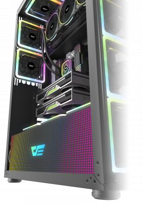 Корпус ПК без БП DarkFlash DF800 <EATX, 9x3.5, 7x2.5, 2xUSB 3.0, 2xUSB2.0, Audio, 552*271*771mm>