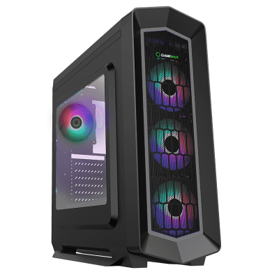 Корпус ПК без БП GameMax Asgard FRGB G516 <ATX, 4x120mm, USB2.0x2, USB3.0x1, HDAudio, 400x185x470mm>