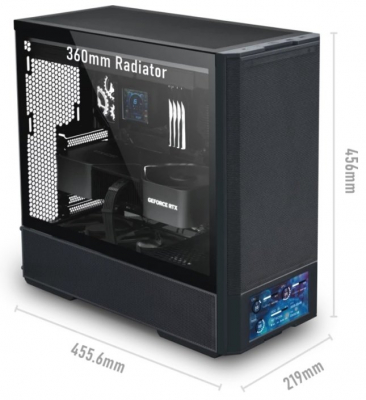 Корпус ПК без БП Lian Li Lancool 207 Digital Black ATX/m-ATX/m-ITX 2х140 ARGB 2х140 PWM G99.LAN207DX.00 Black