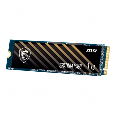 Твердотельный накопитель 1000Gb SSD MSI SPATIUM M450 M.2 PCIe NVMe R3600Mb/s W3000MB/s SPATIUM M450