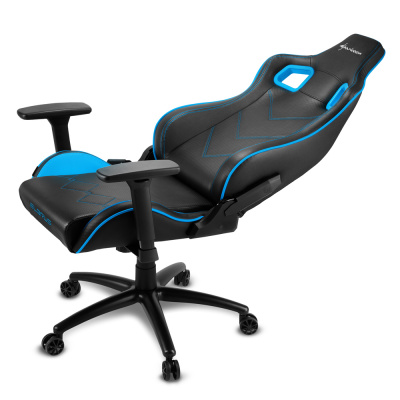 Игровое кресло Sharkoon Elbrus 2 Black/Blue <Синтетическая кожа, Газлифт 4, подлокотник 3D> Игровое кресло Sharkoon Elbrus 2 Black/Blue <Синтетическая кожа, Газлифт 4, подлокотник 3D>