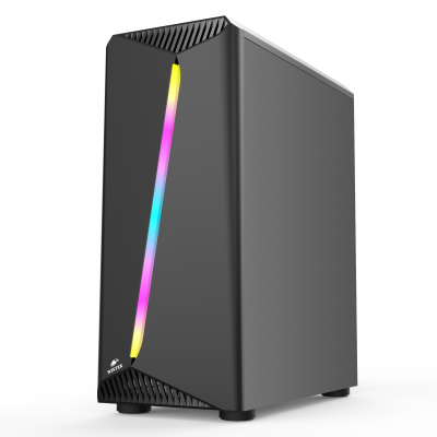 Корпус Wintek Line D529 TG, ATX/Micro ATX, USB 1*3.0/2*2.0, HD+Mic, 0,5mm, 1*12cm DR Rainbow fan