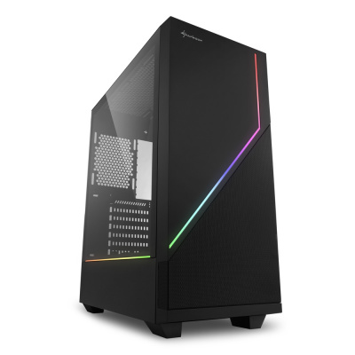 Корпус ПК без БП Sharkoon RGB FLOW <ATX, 2x3.5, 6x2.5, 2xUSB 3.0, 1xUSB 2.0, Audio, 424*206*481mm>