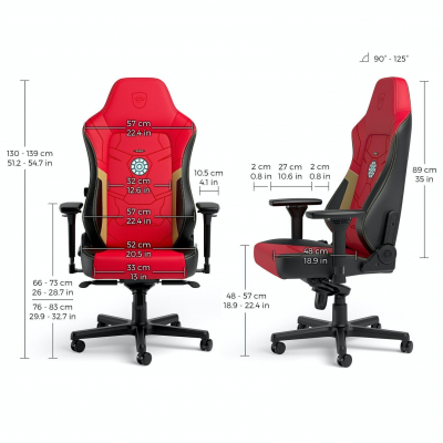 Игровое кресло Noblechairs HERO Iron Man Special Edition <Экокожа, подлокотник 4D, газлифт 4> Игровое кресло Noblechairs HERO Iron Man Special Edition <Экокожа, подлокотник 4D, газлифт 4>