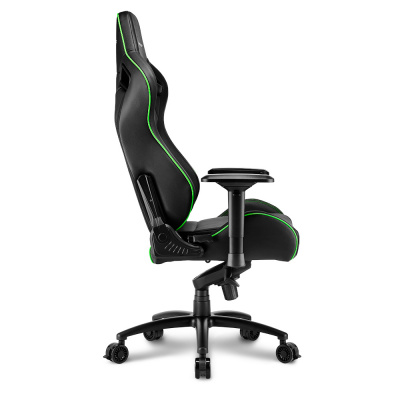 Игровое кресло Sharkoon Skiller SGS4 Black/Green <Cинтетическая кожа, Газлифт 4, подлокотник 4D> Игровое кресло Sharkoon Skiller SGS4 Black/Green <Cинтетическая кожа, Газлифт 4, подлокотник 4D>