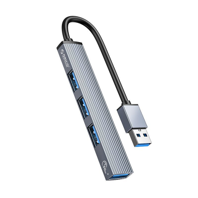 USB Хаб ORICO AH-A13-GY-BP <USB A to USB3.0*1, USB2.0*3, 88*15*7.5mm>