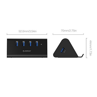 USB Хаб подставка ORICO SHC-U3-V2-BK-BP <USB3.0x4, Cable 1m, BLACK, 92*70*44mm> USB Хаб подставка ORICO SHC-U3-V2-BK-BP <USB3.0x4, Cable 1m, BLACK, 92*70*44mm>