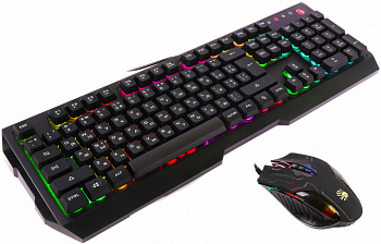Клавиатура+мышь игровая Bloody Q1300 USB, LED-подсветка по бокам, 1.8 m