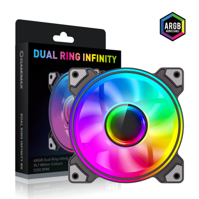 Вентилятор для корпуса GameMax Dual-Ring-Infinity BK