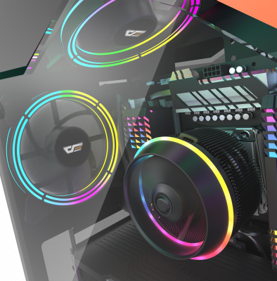 Корпус ПК без БП DarkFlash Knight K1 <ATX, 2x3.5, 1xUSB 3.0, 2xUSB2.0, Audio, 572*210*560mm>