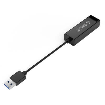 Адаптер сетевой USB ORICO UTJ-U3-BK-BP <1000Mb/s, Cable 10cm, USB3.0, RJ45, BLACK>