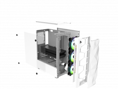 Корпус Wintek Mistral D532-W TG, ATX/Micro ATX, USB 1*3.0/2*2.0, HD-Audio+Mic, 0,5 mm, 3*12cm ARGB