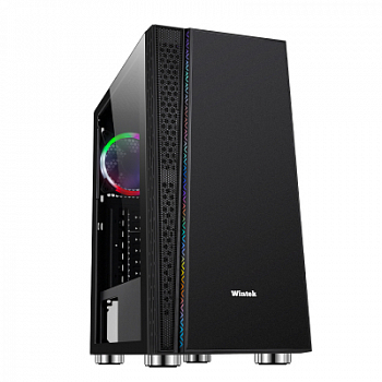 Корпус Wintek Dream K209 TG, ATX/Micro ATX,USB 1*3.0/2*2.0, HD-Audio+Mic, 0,55 mm, RGB strip