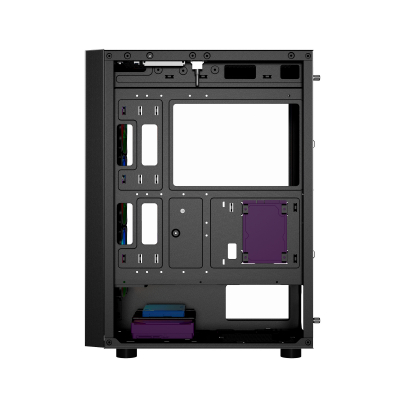 Корпус Wintek Andromeda PRO E306M-B TG, ATX/Micro ATX, USB 2*3.0/1*2.0, 0,5mm, 3*12cm RGB fan, Black