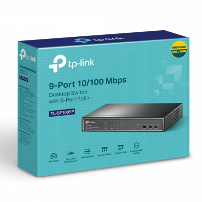 Коммутатор PoE+  9-портовый Tp-Link TL-SF1009P Коммутатор PoE+  9-портовый Tp-Link TL-SF1009P