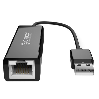 Адаптер сетевой USB ORICO UTJ-U2-BK-BP <100Mb/s, RJ45, Cable 10cm, USB2.0, BLACK>