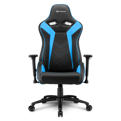 Игровое кресло Sharkoon Elbrus 3 Black/Blue <Cинтетическая кожа, Газлифт 4, подлокотник 3D>