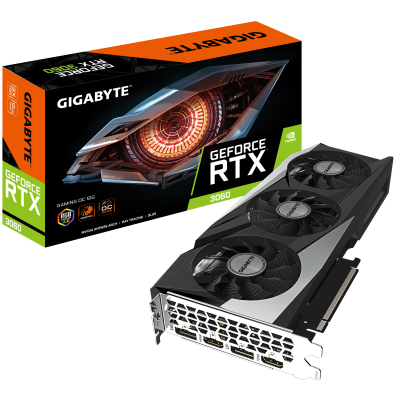 Видеокарта Gigabyte PCI-E NV RTX3060 GV-N3060GAMING OC-12GD <12Gb, GDDR6, 192-bit, 2хHDMI, 2хDP> Видеокарта Gigabyte PCI-E NV RTX3060 GV-N3060GAMING OC-12GD <12Gb, GDDR6, 192-bit, 2хHDMI, 2хDP>