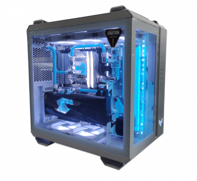 Компьютер S SMART Snowman <11700/ 32Gb/ SSD 500GB+1Tb NVMe/ RTX3080 10G/ Кастом СЖО>