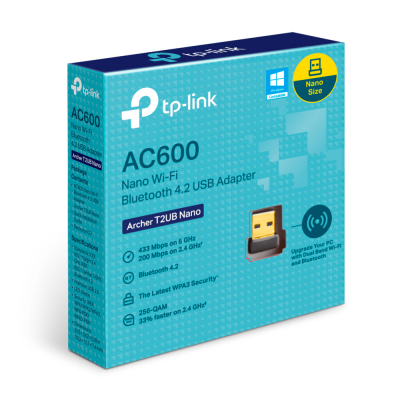 Сетевой адаптер беспроводной USB AC 600 Tp-Link Archer T2UB Nano Bluetooth 4.2