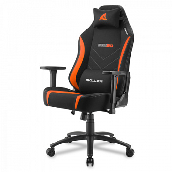 Игровое кресло Sharkoon Skiller SGS20 Fabric Black/Orange <Ткань, Газлифт 4, подлокотник 3D>