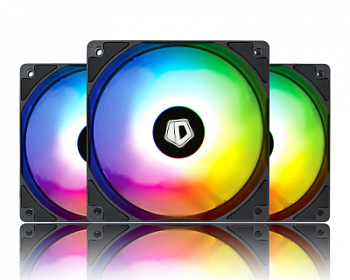 Вентилятор для корпуса ID-Cooling XF-12025-ARGB-TRIO <комплект из 3шт+пульт, RGBLED, 120mm, 2000RPM>