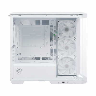 Корпус ПК без БП MSI MAG PANO M100R PZ mATX/ITX 1x3.5"/2.5", USB 3.2 Type-A White
