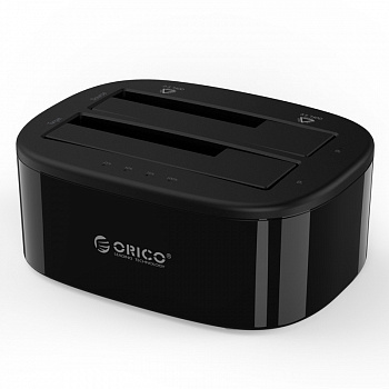 Док-станция HDD 2.5/3,5" ORICO 6228US3-C-EU-BK-BP <USB3.0, кабель 1М, 12V3A, BLACK>