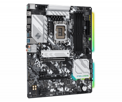Материнская плата S-1700 ASRock B660 Steel Legend <4xDDR4 6XSATA RAID 3XM.2 HDMI DP ATX>