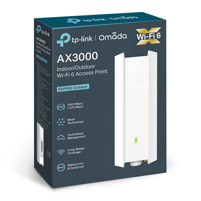 Уличная/Внутренняя точка доступа Wi-Fi 6 AX3000 GbE TP-Link EAP650-Outdoor
