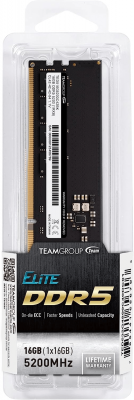 Оперативная память 16GB 5200MHz DDR5 Team Group ELITE PC5-41600 CL-42 TED516G5200C4201