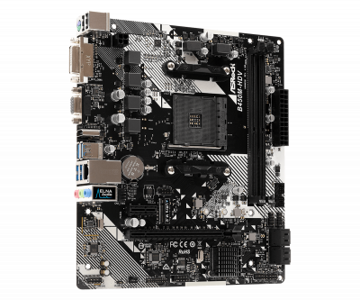 Материнская плата S-AM4 ASRock B450M-HDV R4.0 <2xDDR4 4xSATA3 1xUM.2 HDMI DVI-D D-Sub mATX>