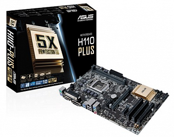 Материнская плата S-1151, Asus H110-PLUS