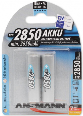 Аккумулятор ANSMANN NiMH-1.2V-AA2850-DI-2шт/уп
