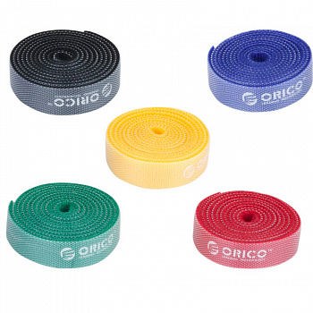 Фиксатор кабеля ORICO CBT-5S <1M-стрипы на липучках, ширина 1,5см, 5 цветов>V2