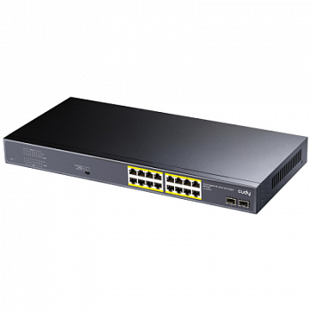 Коммутатор PoE+ GbE 16-портовый CUDY GS1020PS2 <16-Port Gigabit PoE+ Switch, 2 GbSFP, 200W>